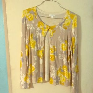 Women’s Gray/yellow cardigan